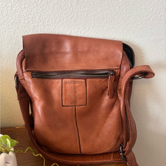 Genuine leather brown satchel crossbody - Picture 10 of 11